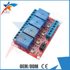 Ελαφριά ενότητα ηλεκτρονόμων τεσσάρων καναλιών για Arduino, κόκκινος πίνακας