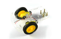 Άσπρη κίτρινη μικρή εξάρτηση ρομπότ Diy αυτοκινήτων δύο Drive έξυπνη 20cm X 15.5cm X 6,5 εκατ.
