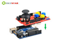 Κόκκινος πίνακας ελεγκτών Arduino επέκτασης ασπίδων V1.A πηδαλίων παιχνιδιών για το ηλεκτρονικό πρόγραμμα ρομποτικής