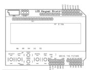 Ασπίδα αριθμητικών πληκτρολογίων LCD επίδειξης LCD 2x16 (μπλε) με την ενότητα επίδειξης 6 μπουτόν LCD