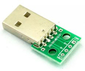 Αρσενικό USB 2,0 στον πίνακα προσαρμοστών PCB ΕΜΒΎΘΙΣΗΣ 2.54mm