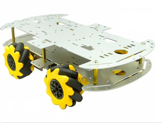 Πλαίσια αυτοκινήτων ρομπότ κραμάτων αργιλίου RC με τη ρόδα Mecanum
