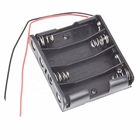 Μαύρο κιβώτιο θηκών μπαταριών 4 1.5V AA για Arduino