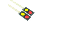 Κόκκινη και κίτρινη επιτροπή 20x40MM διακοπτών μεμβρανών δύο κουμπιών μίνι